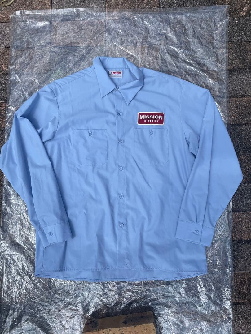 MISSION DISTRICT 刺繍ロゴ長袖シャツ L ネイティブジャパニーズ