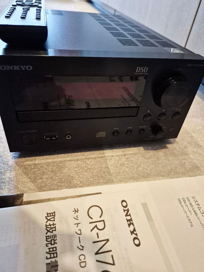 【美品・完動品】ONKYO CR-N765 ブラック ネットワークCDレシーバー