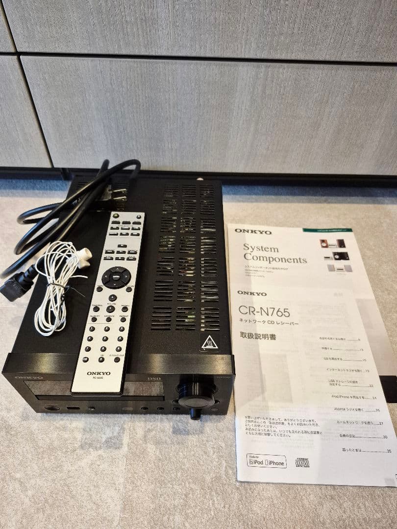 【美品・完動品】ONKYO CR-N765 ブラック ネットワークCDレシーバー