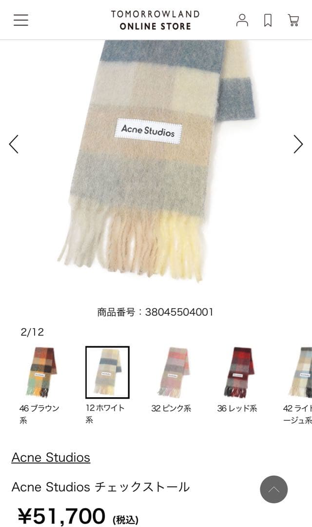 Acne Studios グレー系 マフラー