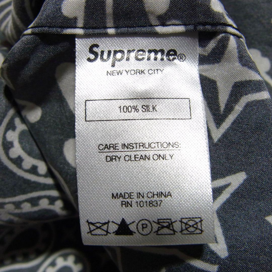 トップス Supreme Bandana Silk S/S Shirt M Black