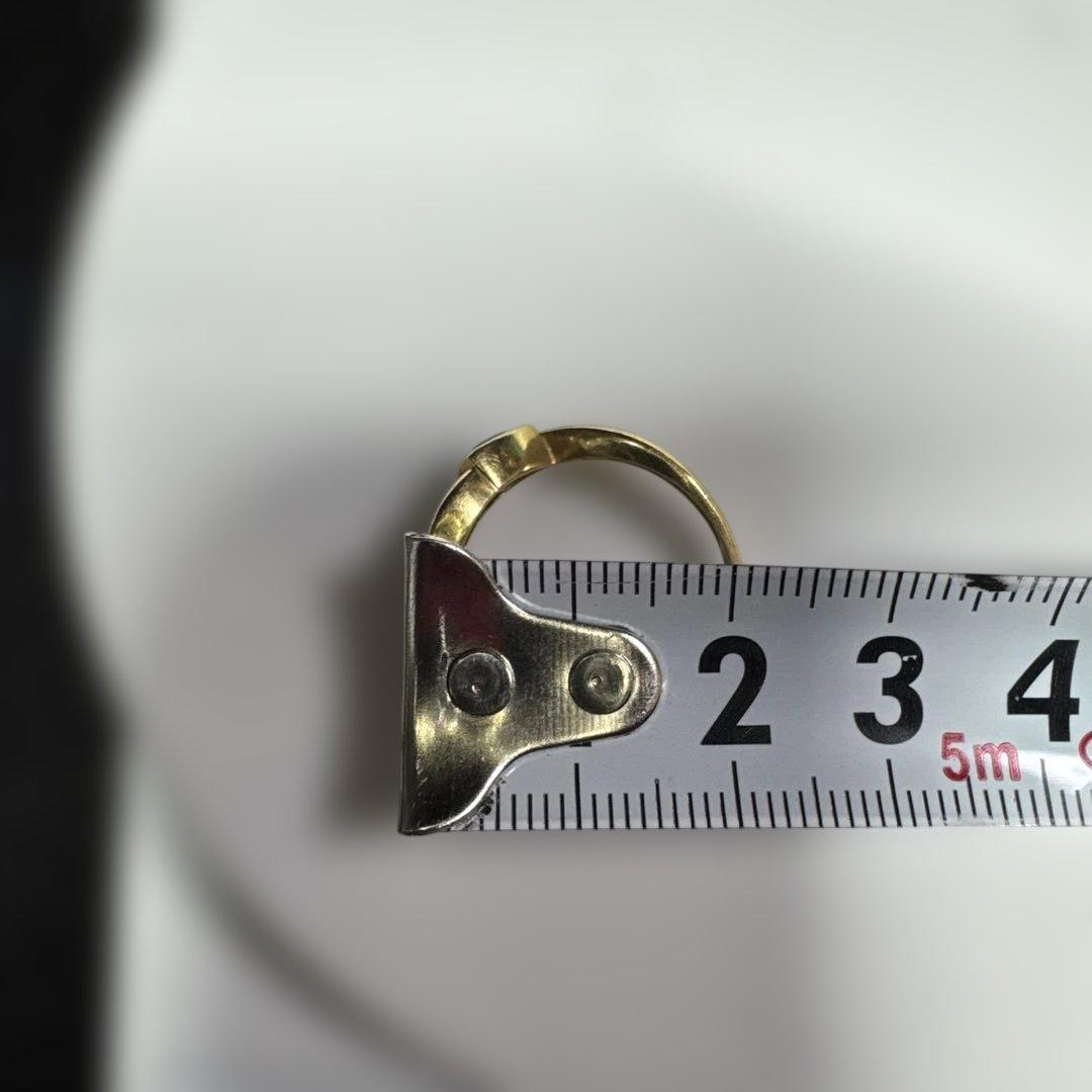 18金リング(k18)約3.1g ダイヤモンド(0.04ct)リングサイズ22号