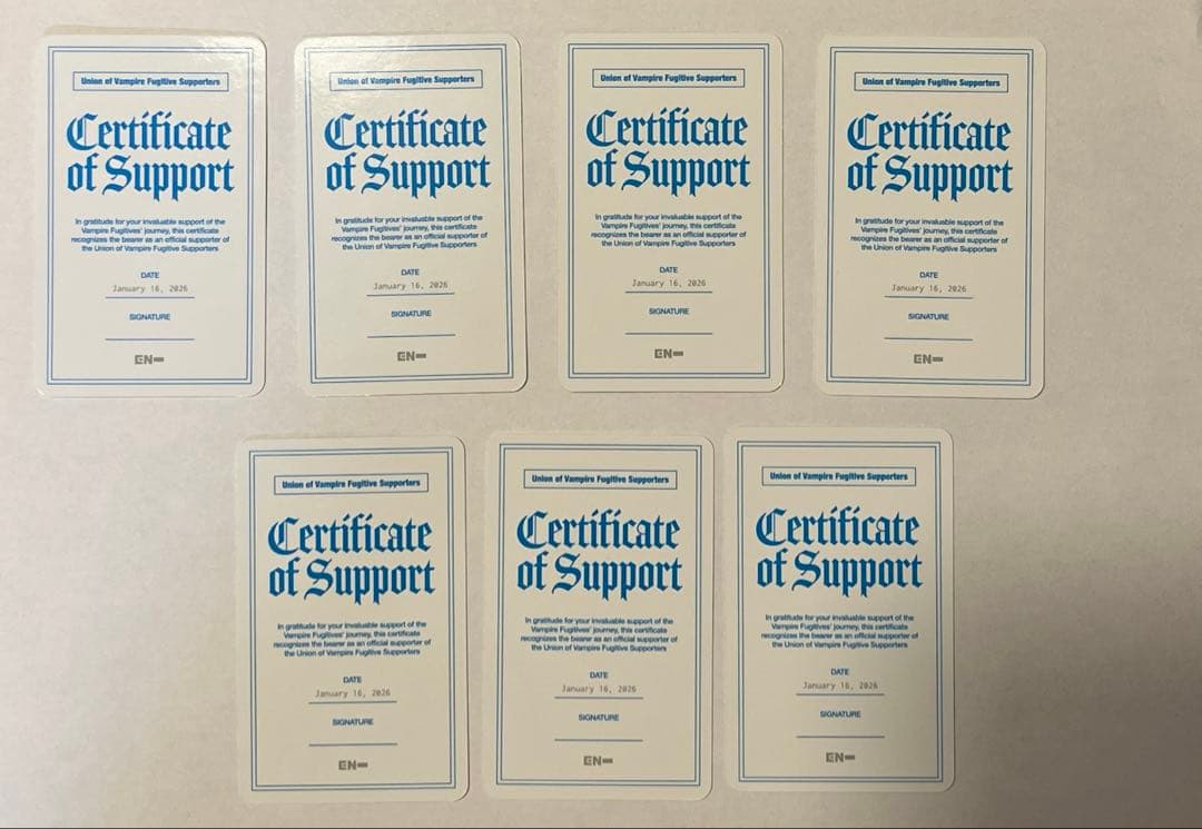 ENHYPEN 献血　トレカ