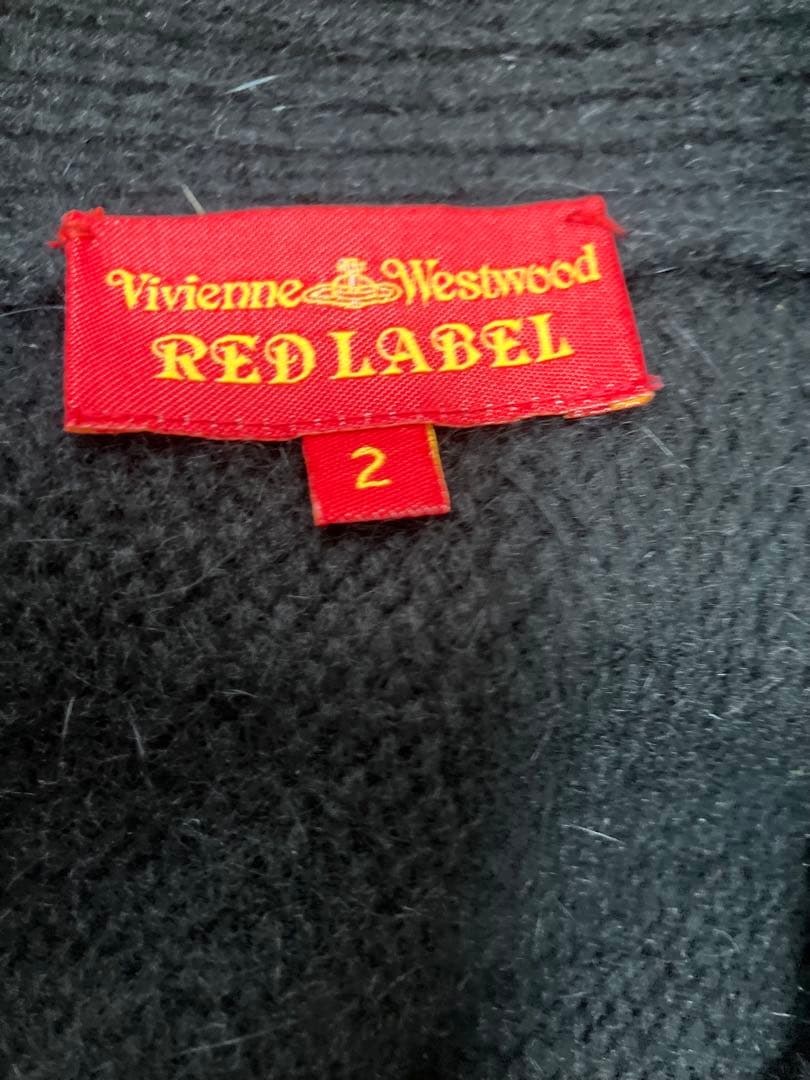 ヴィヴィアンウエストウッドレッドレーベル　変形ニットカーディガン　アシンメトリー