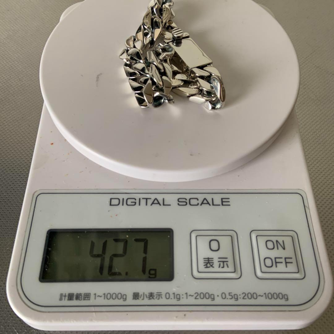 シルバー925製 喜平チェーンブレスレット10mm×20cmキューバン