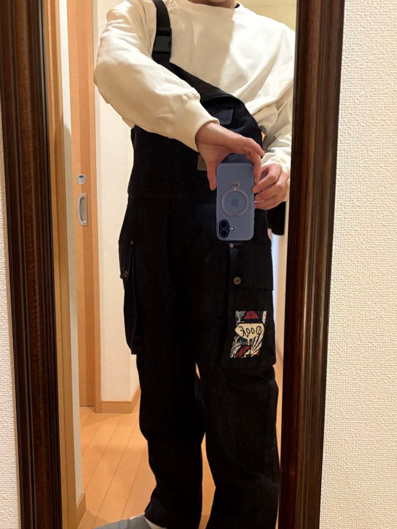 スノボウェア　オーバーオール　DOOK ダークブルー