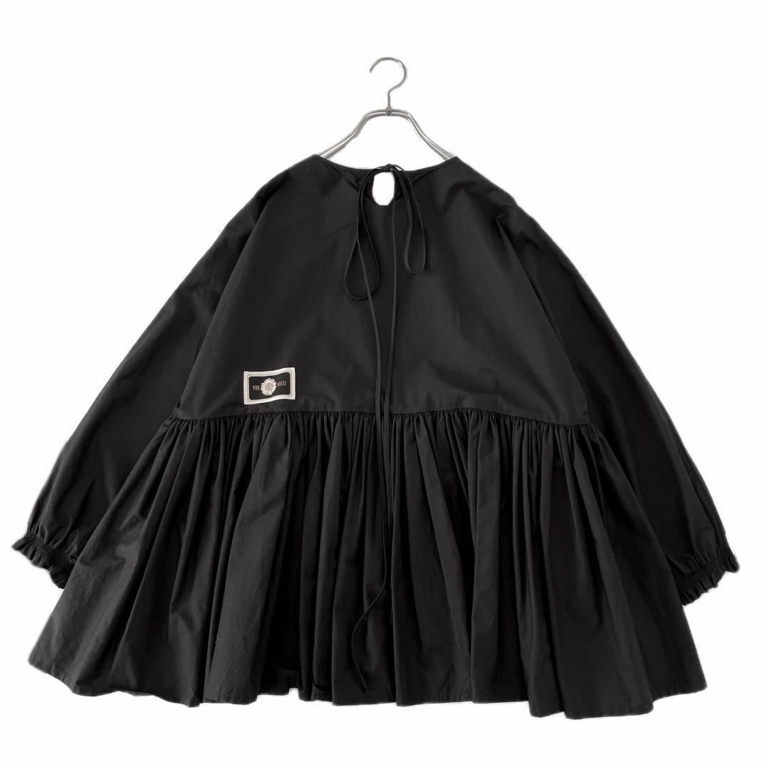 極美品 PINK HOUSE ピコフリル 長袖 チュニック ブラウス シャツ
