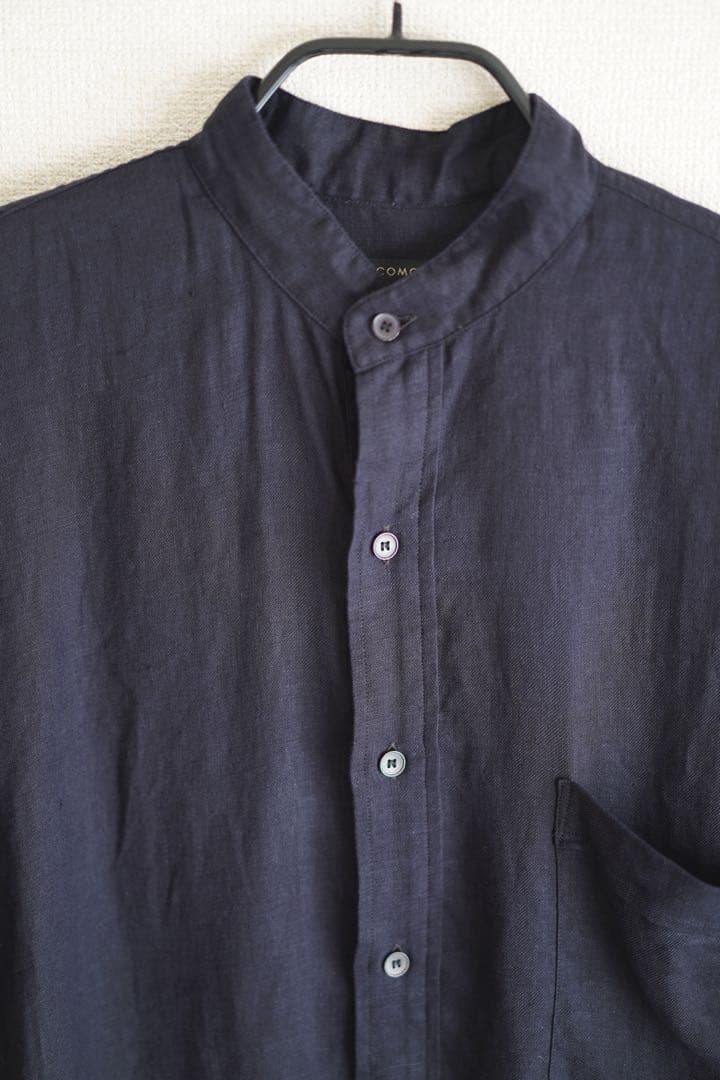 COMOLI リネンツイル プルオーバーシャツ size2