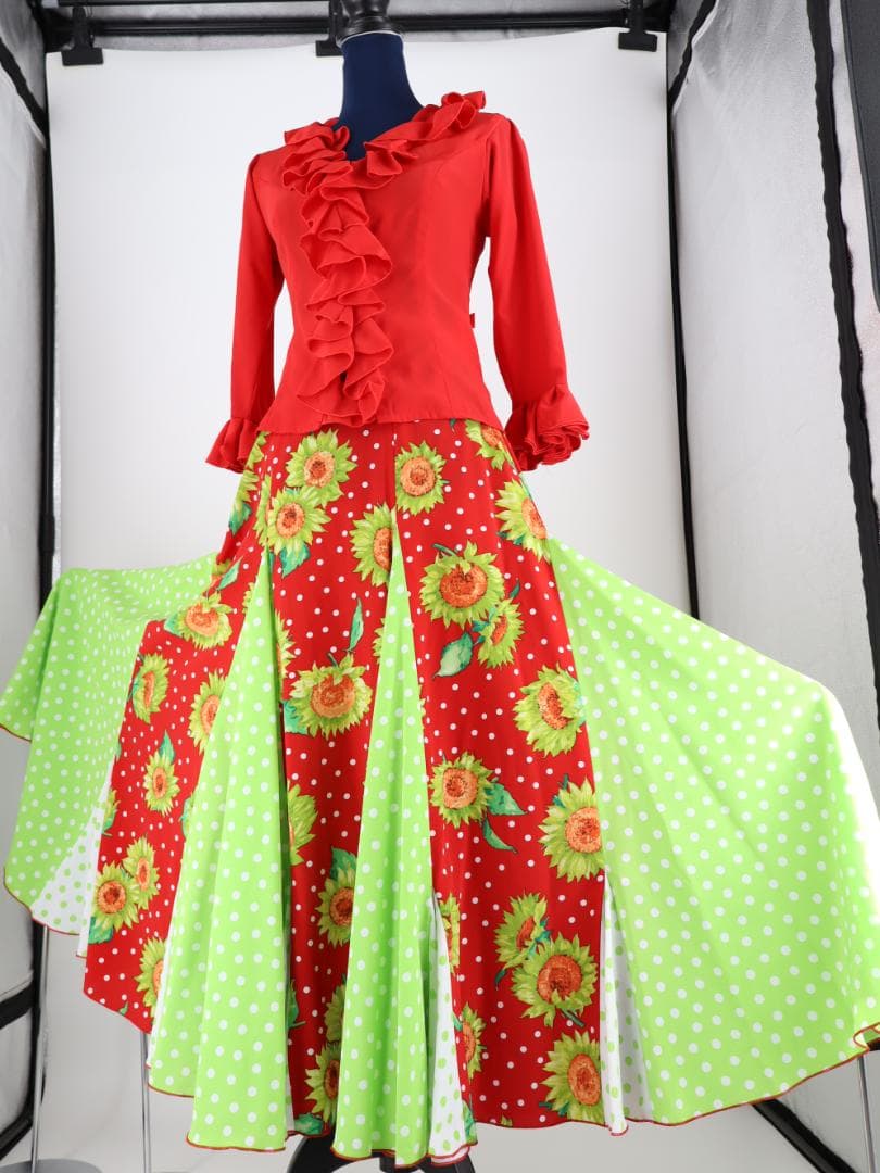 【美品フラメンコ衣装】MOLINA Sevilla モリーナ ブラウス ファルダ