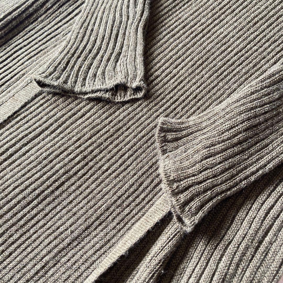 美品✨ロロピアーナ 現行タグ　シルクとリネンスリット　ロングカーディガン　緑