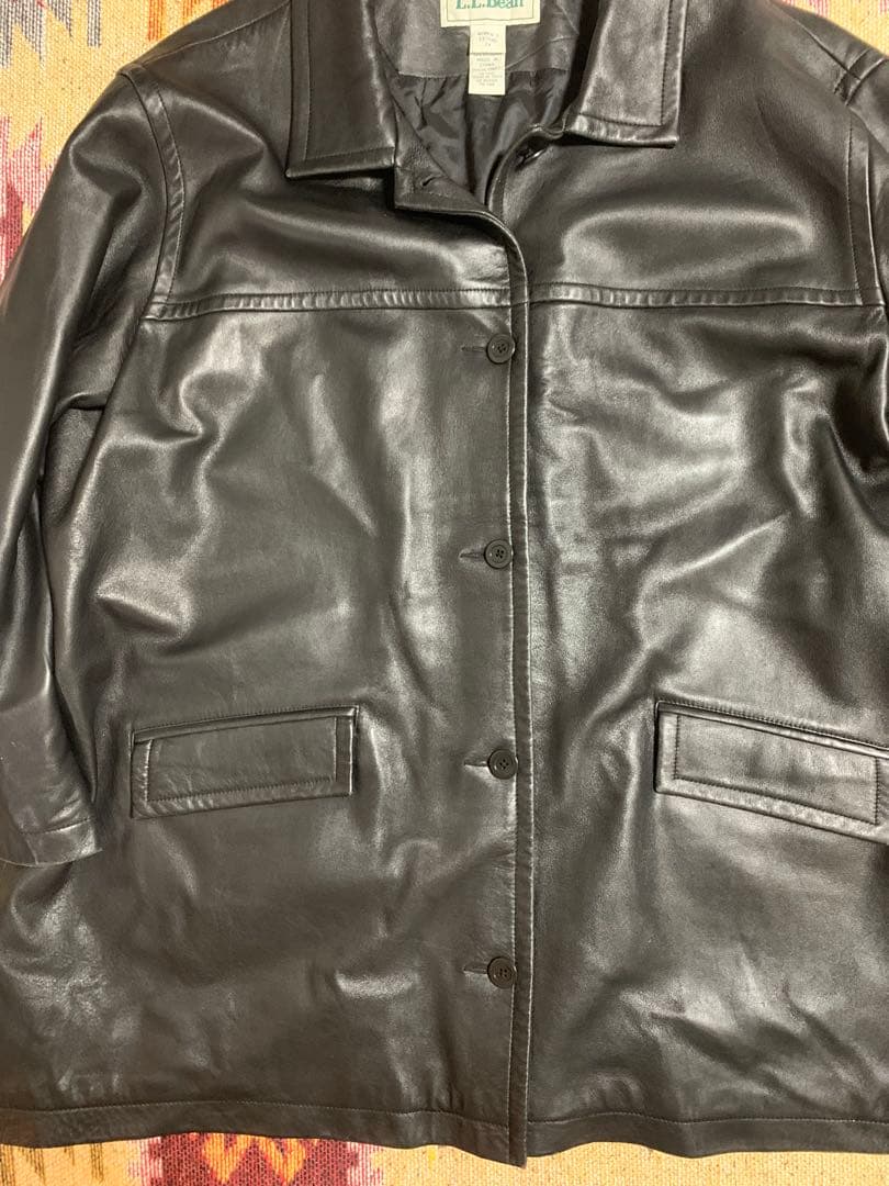 ジャケット・アウター 80sLL Bean Lambskin Leather Black Coat