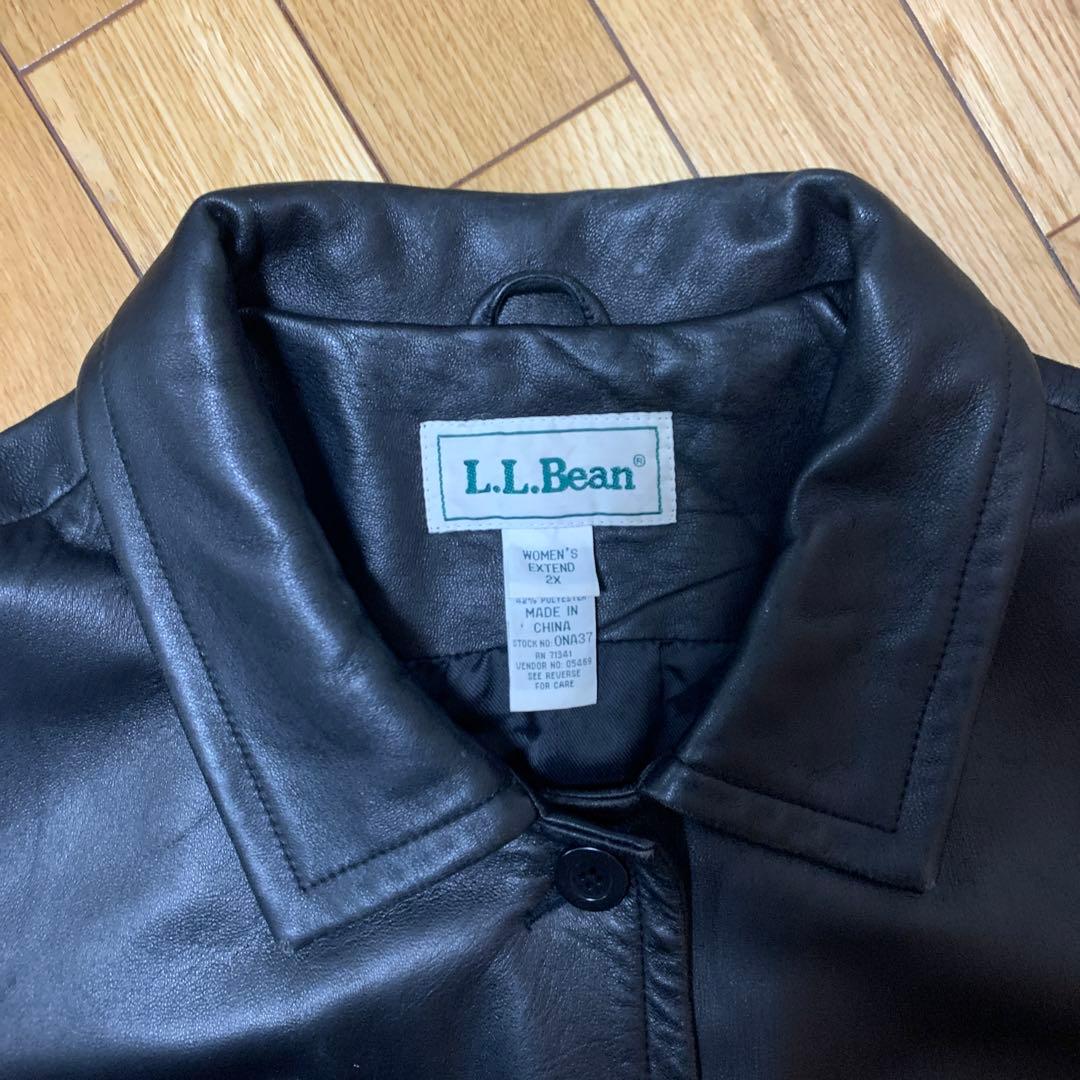 ジャケット・アウター 80sLL Bean Lambskin Leather Black Coat