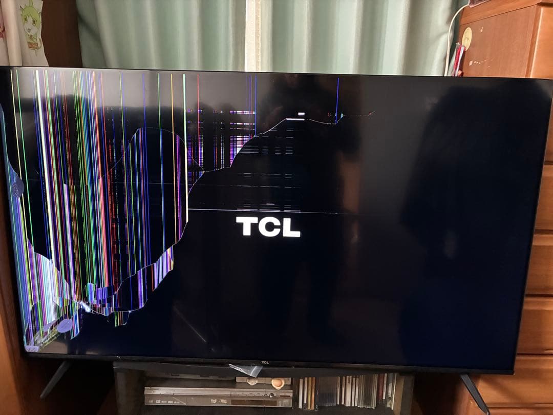 TCL 55P61K 4KGoogle TV 液晶テレビ 画面ひび割れジャンク品