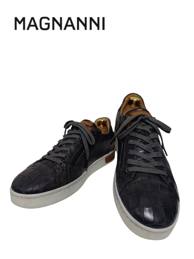 MAGNANNIマグナーニ レザースニーカー サイトジップ スペイン製 EU40