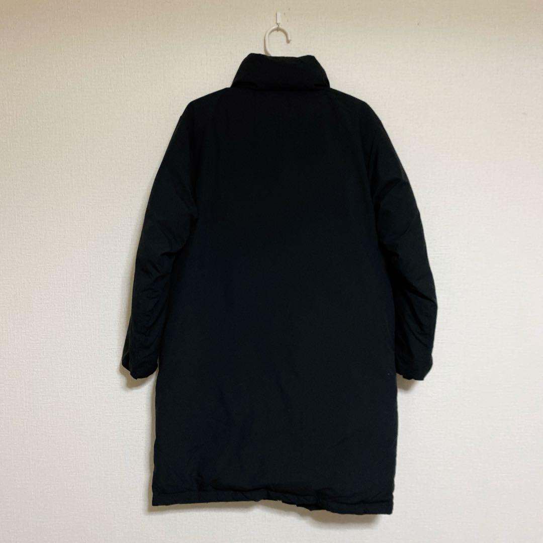 無印良品　MUJI 水を弾くスタンドカラーダウンコート S ブラック