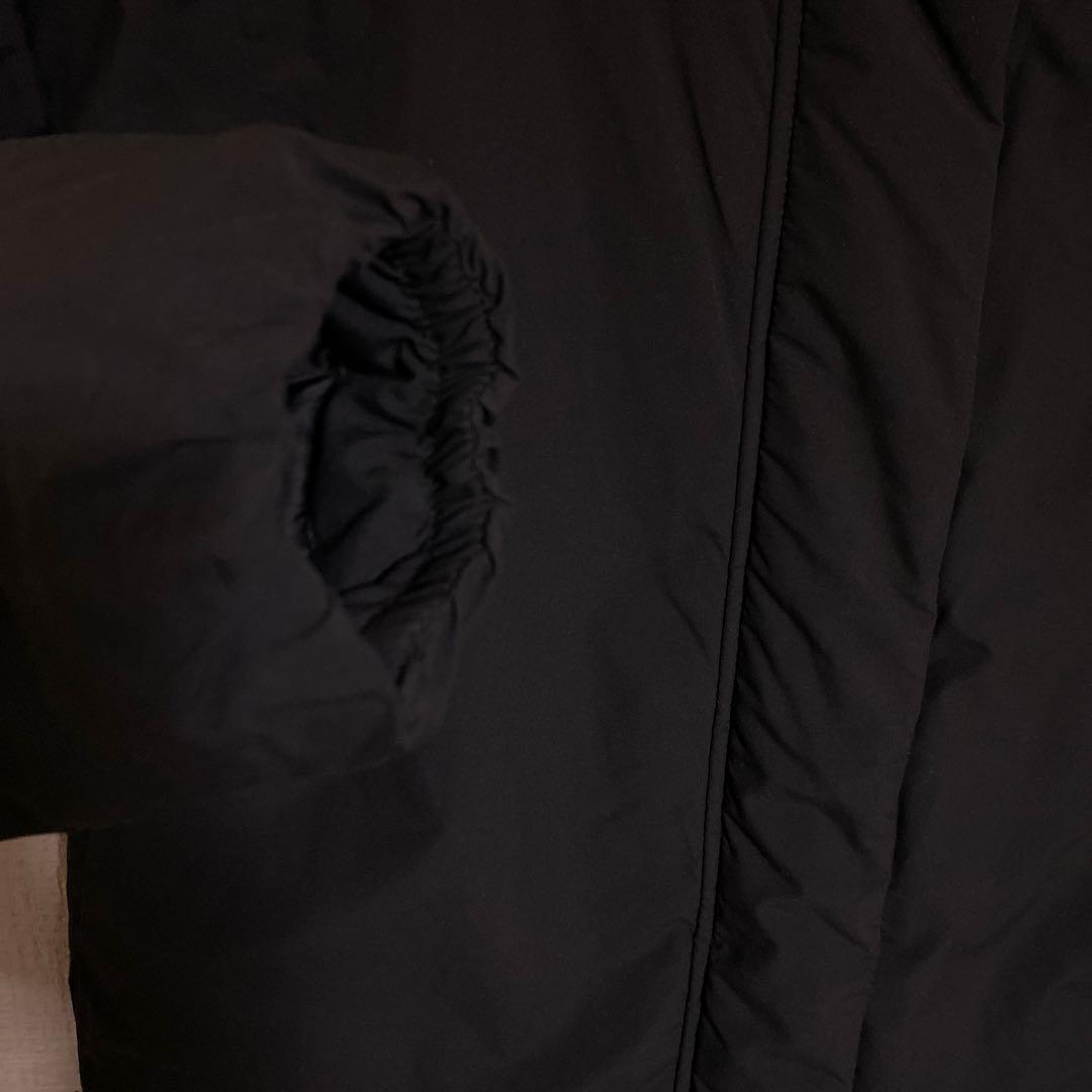 無印良品　MUJI 水を弾くスタンドカラーダウンコート S ブラック