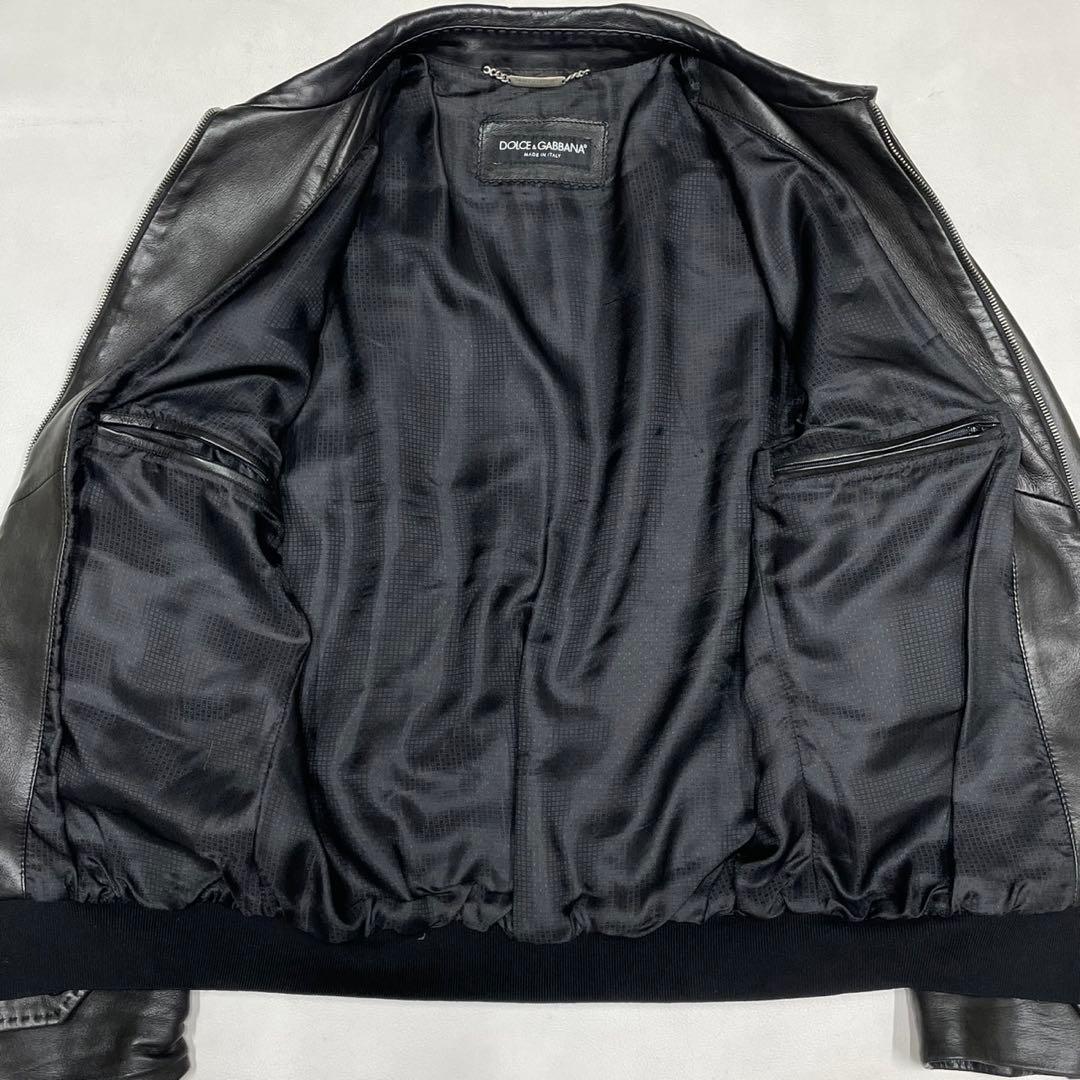 サイズ50/L Dolce&Gabbana ドルガバ レザージャケット A-2型