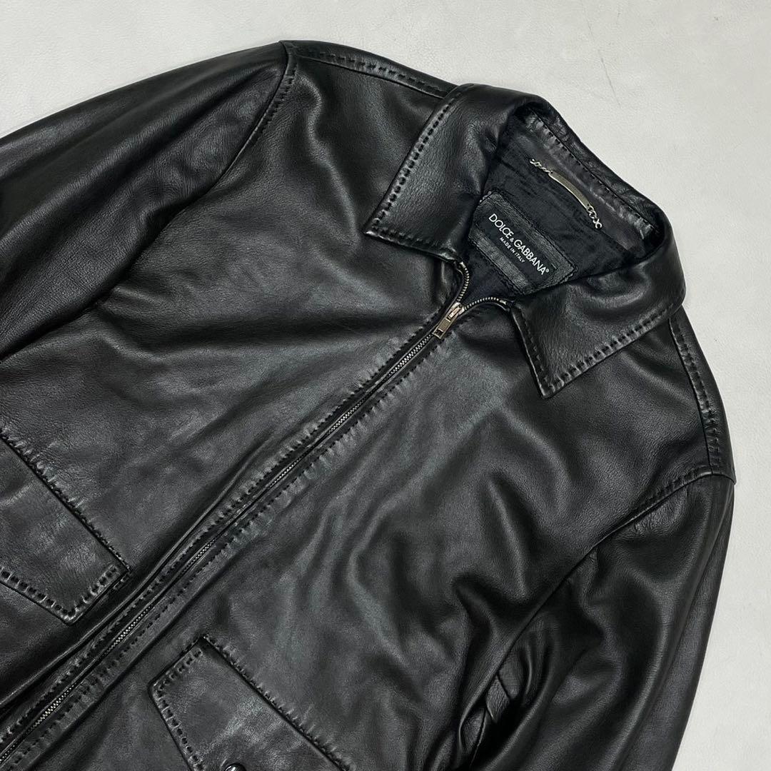 サイズ50/L Dolce&Gabbana ドルガバ レザージャケット A-2型