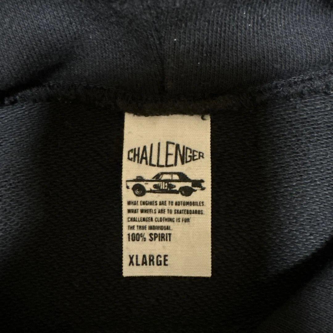 Challenger ロゴ フード付きパーカー 黒