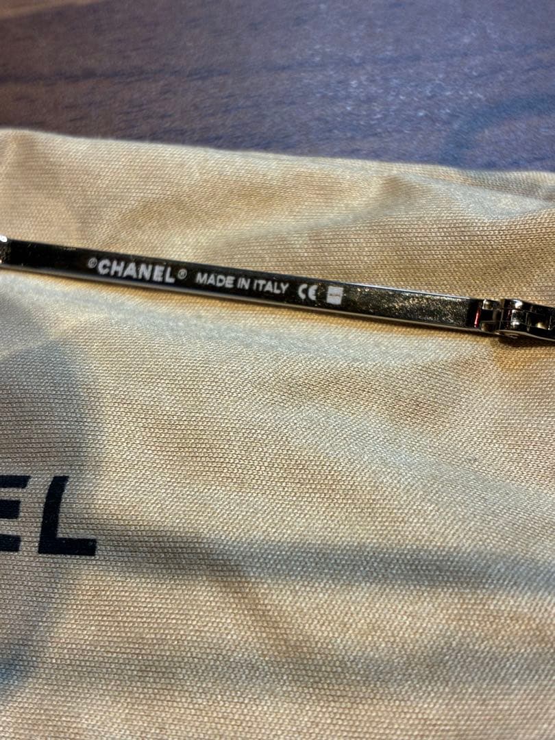 【レア】シャネル CHANEL 折り畳み式サングラス 4123-Q 金属製