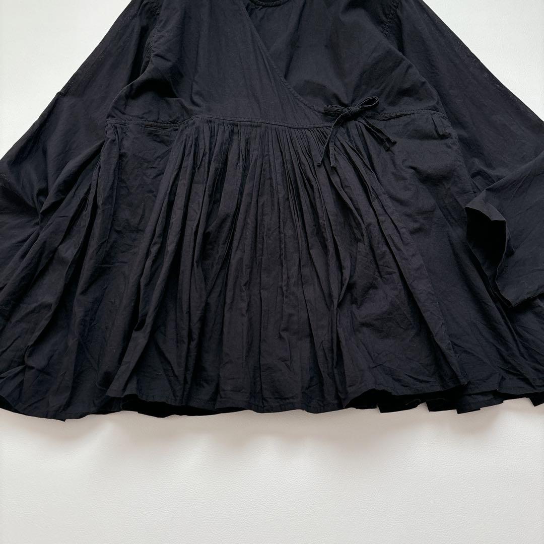 極美品✨25AW かぐれ コットンボイルアンガルカシャツ ブラック フリー