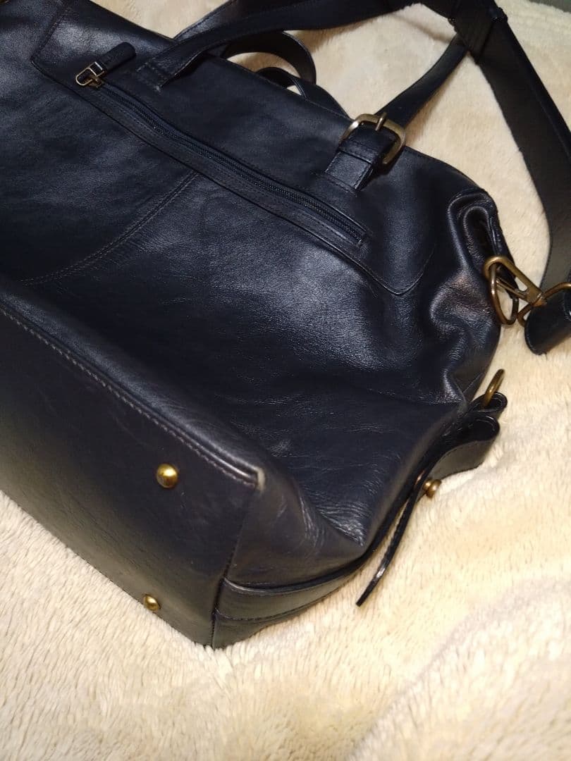 MotherHouse マザーハウス　レザートート　2way ネイビー　紺