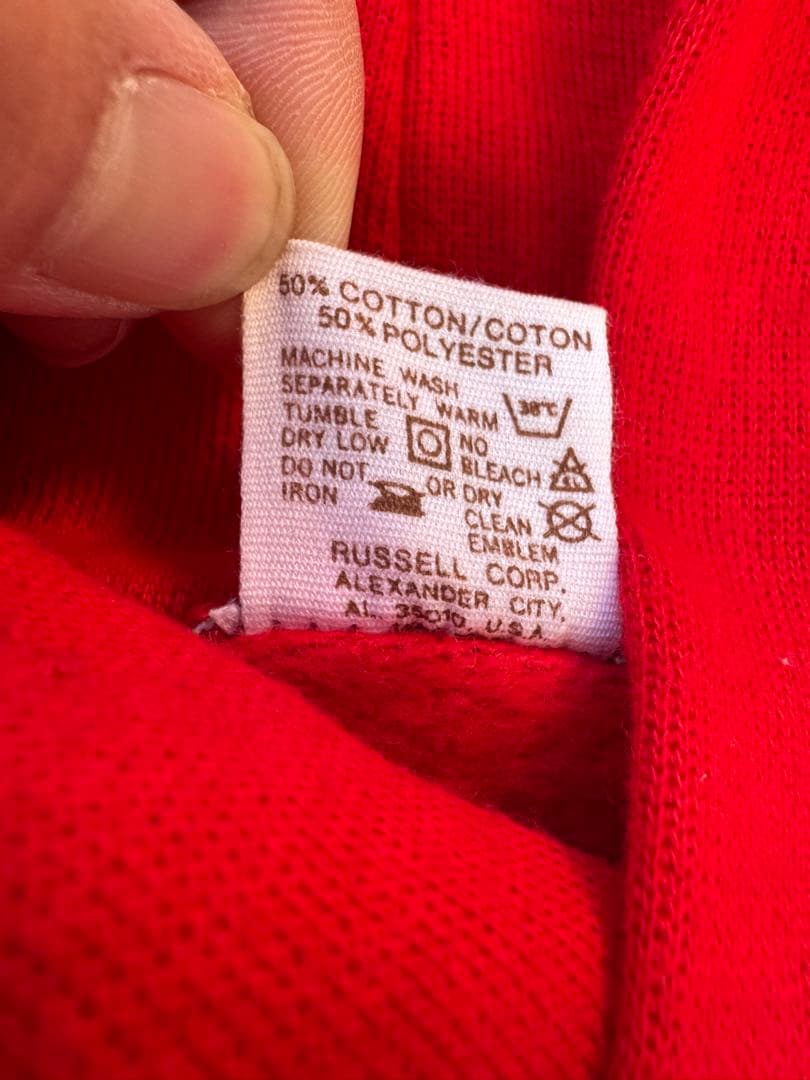 ミントコンディション　70s ラッセル　フーディー　赤