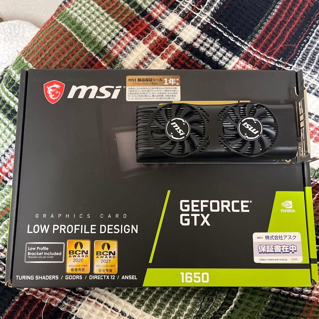 MSI GeForce GTX1650 4GT LPグラフィックボード