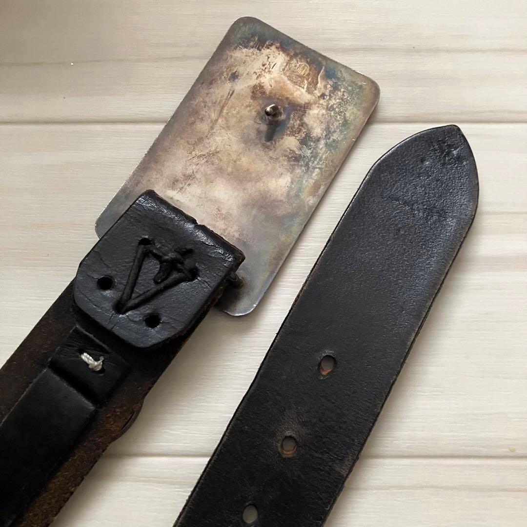 モルガンコンチョベルト シルバーバックル　バイカー