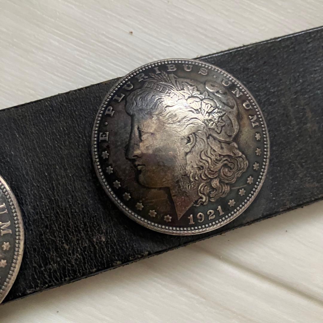 モルガンコンチョベルト シルバーバックル　バイカー