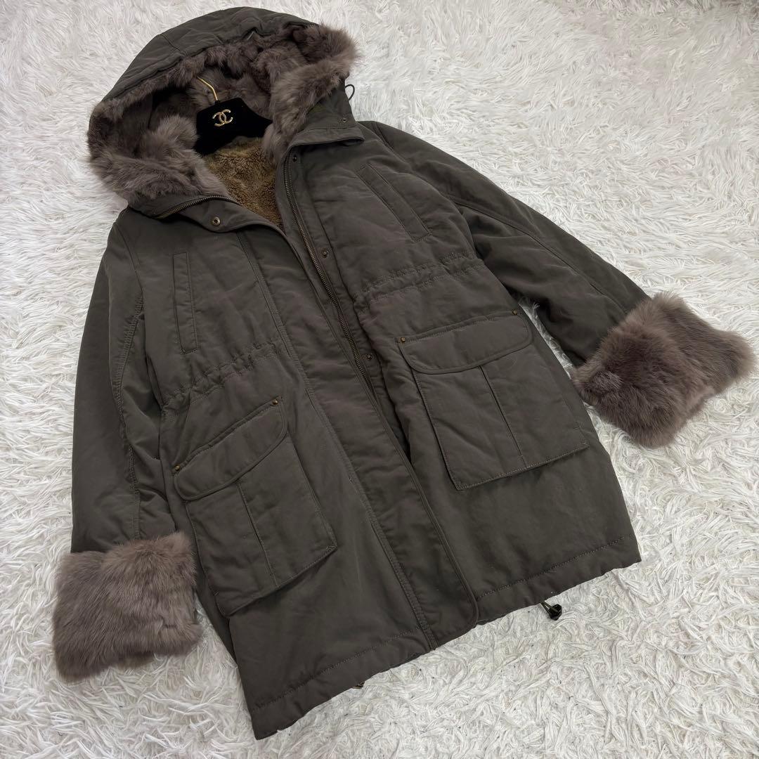✨美品✨イネド ラビットファー ボアライナー付 モッズコート