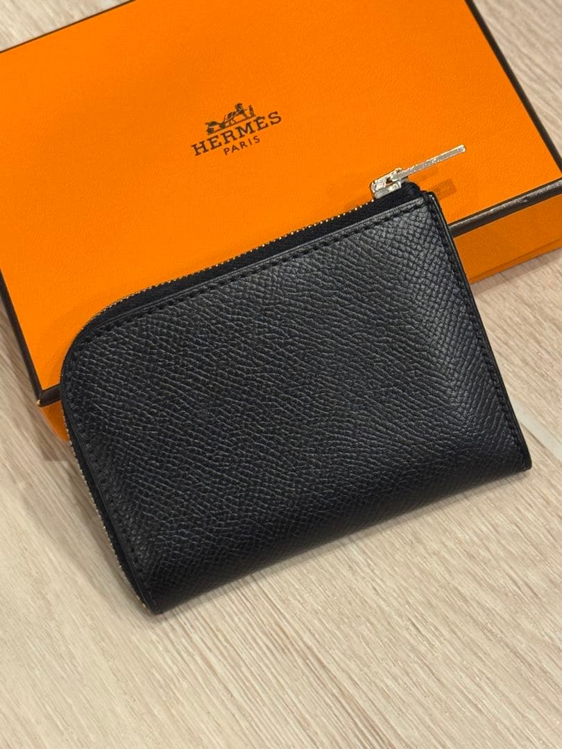 Hermes エルメス カードケース ミニ財布 刻印:□N ブラック