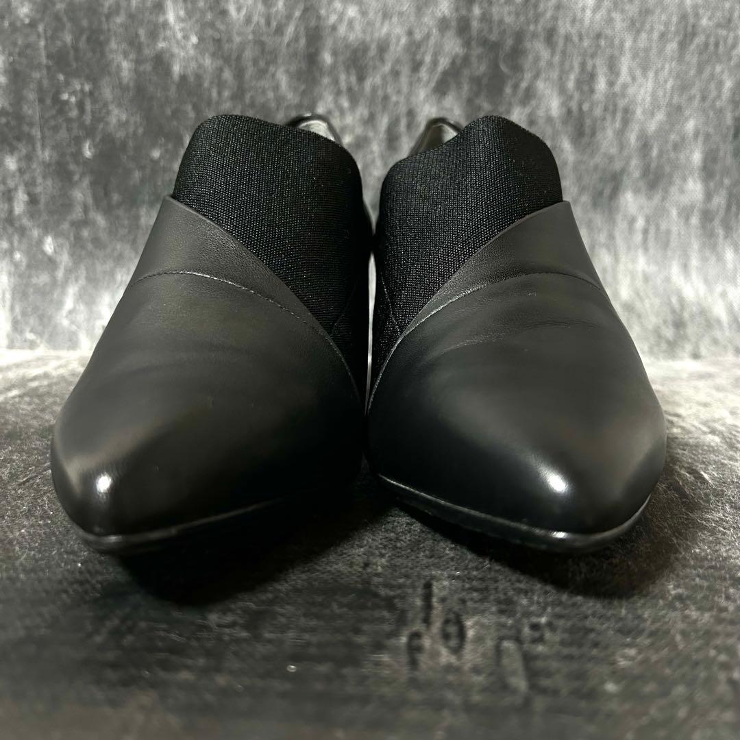 美品　ISSEY MIYAKE×UN レザーシューズ　切替　37 ブラック