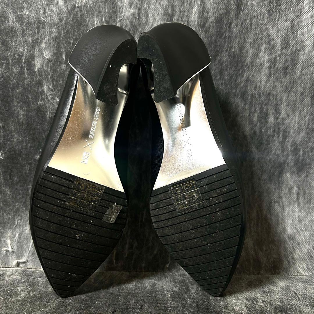美品　ISSEY MIYAKE×UN レザーシューズ　切替　37 ブラック