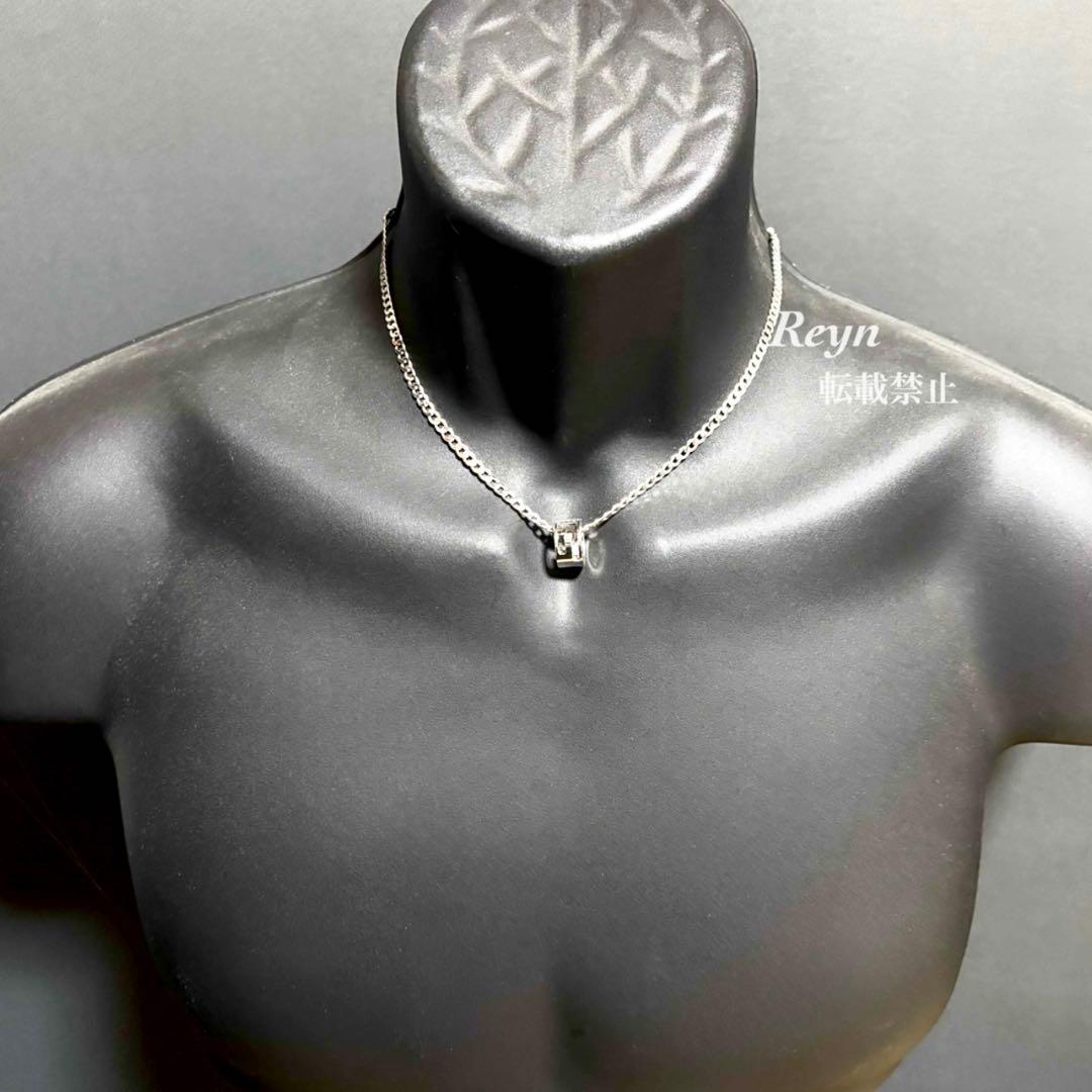 [新品仕上済] グッチ シルバー 925 Gリング 喜平チェーン ネックレス