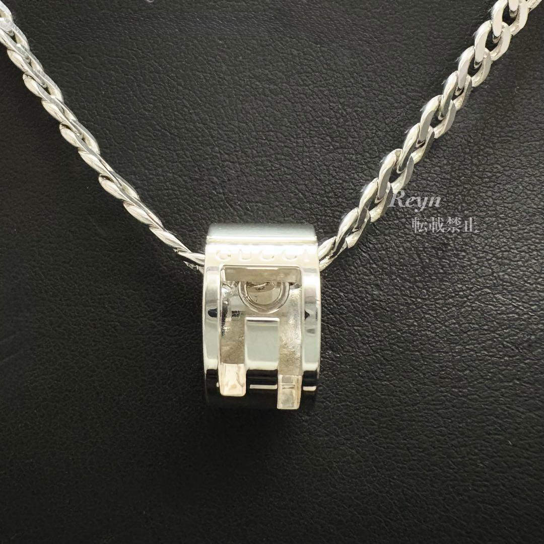 [新品仕上済] グッチ シルバー 925 Gリング 喜平チェーン ネックレス