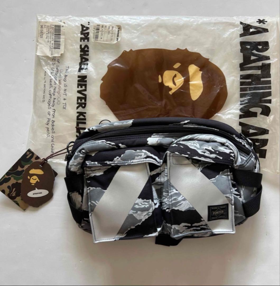 新品 未使用BAPE ボディバッグ タイガー ポーター×エイプ コラボ 迷彩