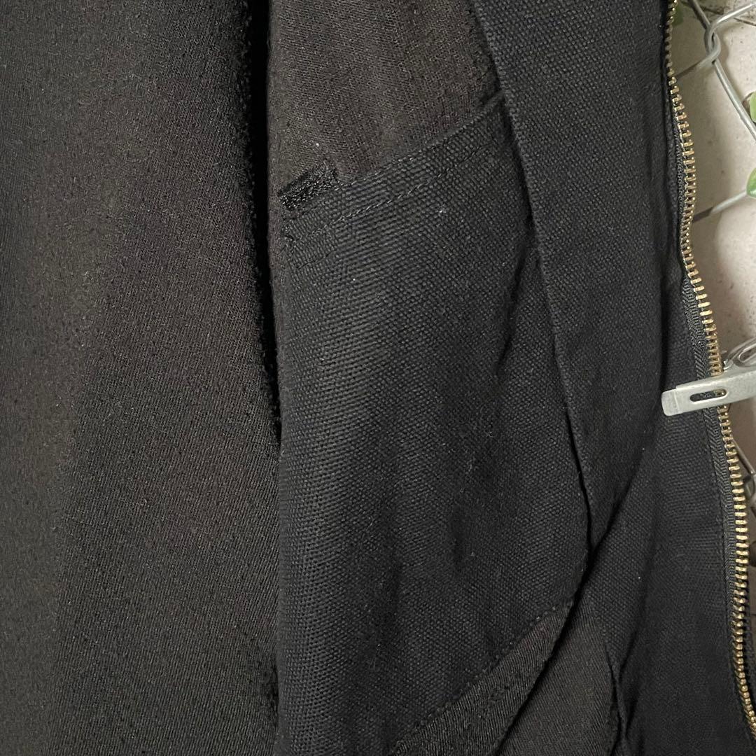 MACTOOLS マックツール ダック生地 短丈ジャケット ロゴ刺繍 黒 XL程