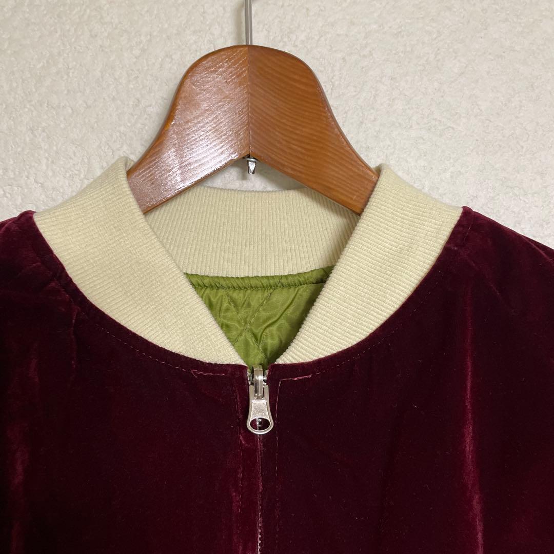 スカジャン 別珍 ベルベット／虎、鷹