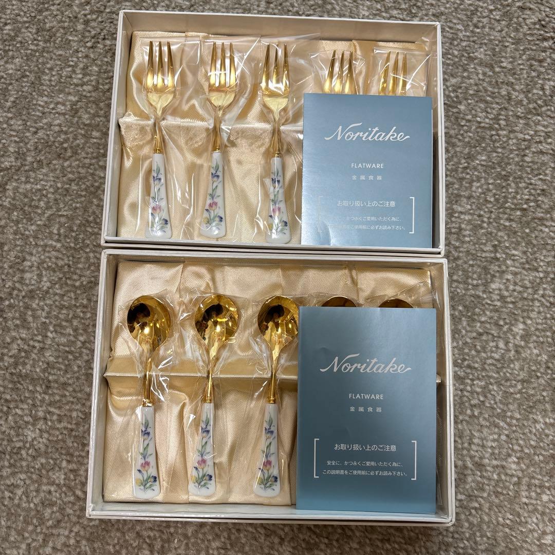ノリタケ ボーンチャイナ オランジュリー ティースプーン　ケーキフォーク　各5本