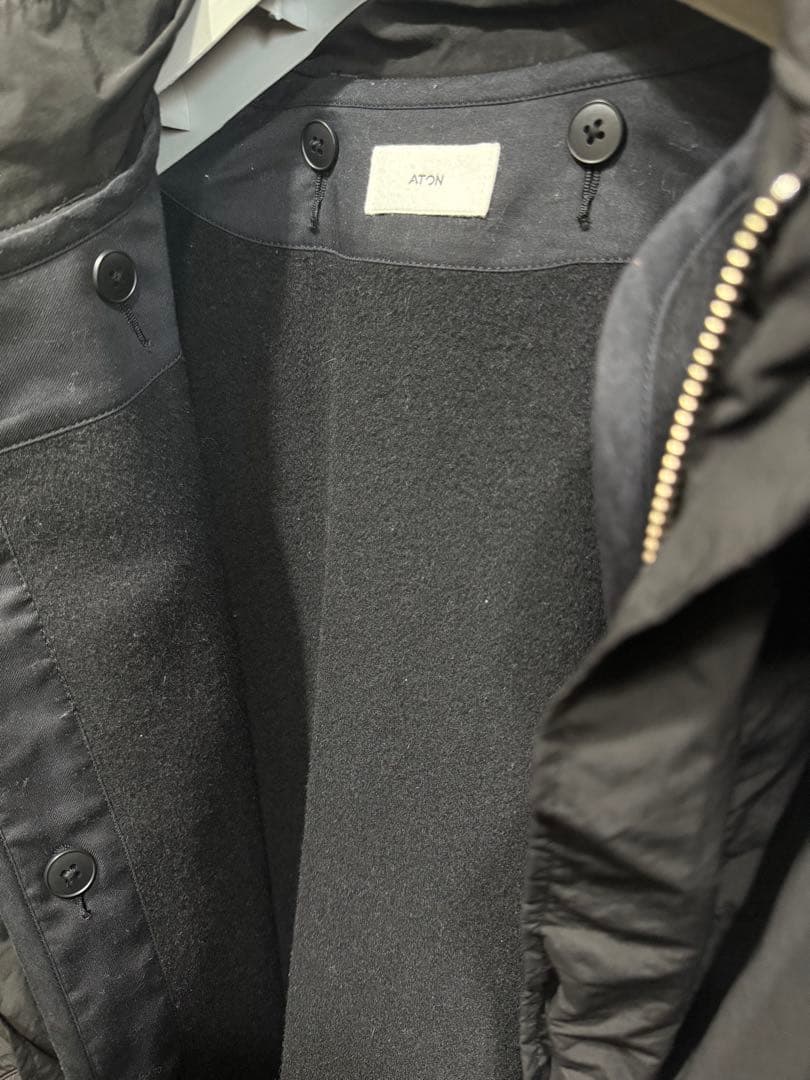 【24年購入】ATON(黒)AIR WEATHER | MODS COAT