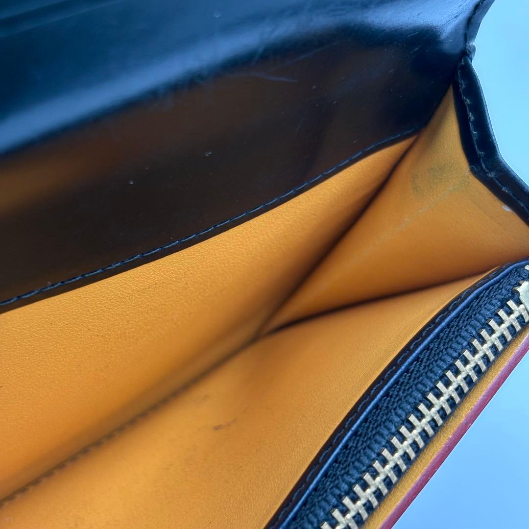 ganzo ガンゾ　シェルコードバン2 ファスナー小銭入れ　付　長財布 黒