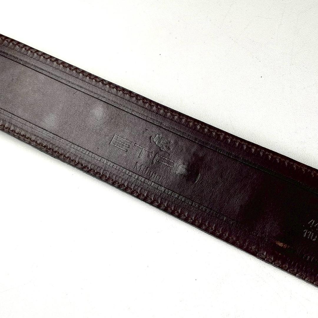 新品 ETRO スタッズ レザーベルト イタリア製 Y2K ペイズリー