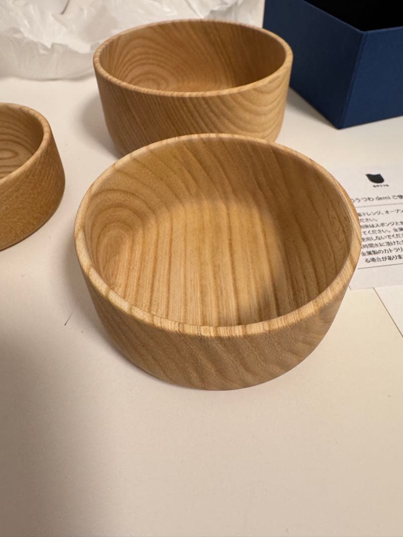 新品 VIVAHDE 山のうつわdemi ナチュラル 木製 小鉢 皿 食器
