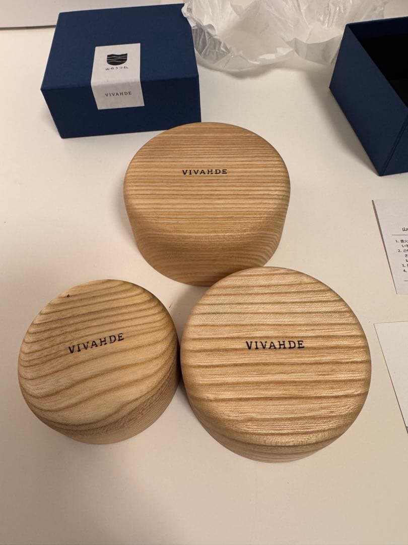 新品 VIVAHDE 山のうつわdemi ナチュラル 木製 小鉢 皿 食器