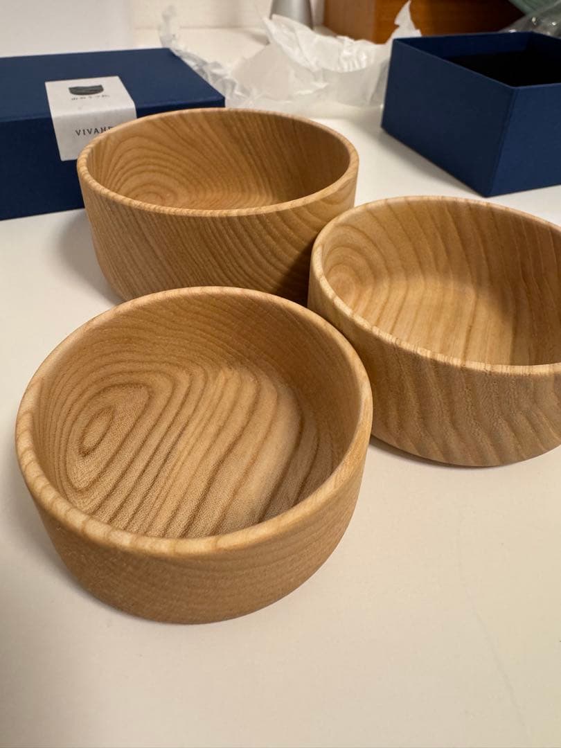 新品 VIVAHDE 山のうつわdemi ナチュラル 木製 小鉢 皿 食器