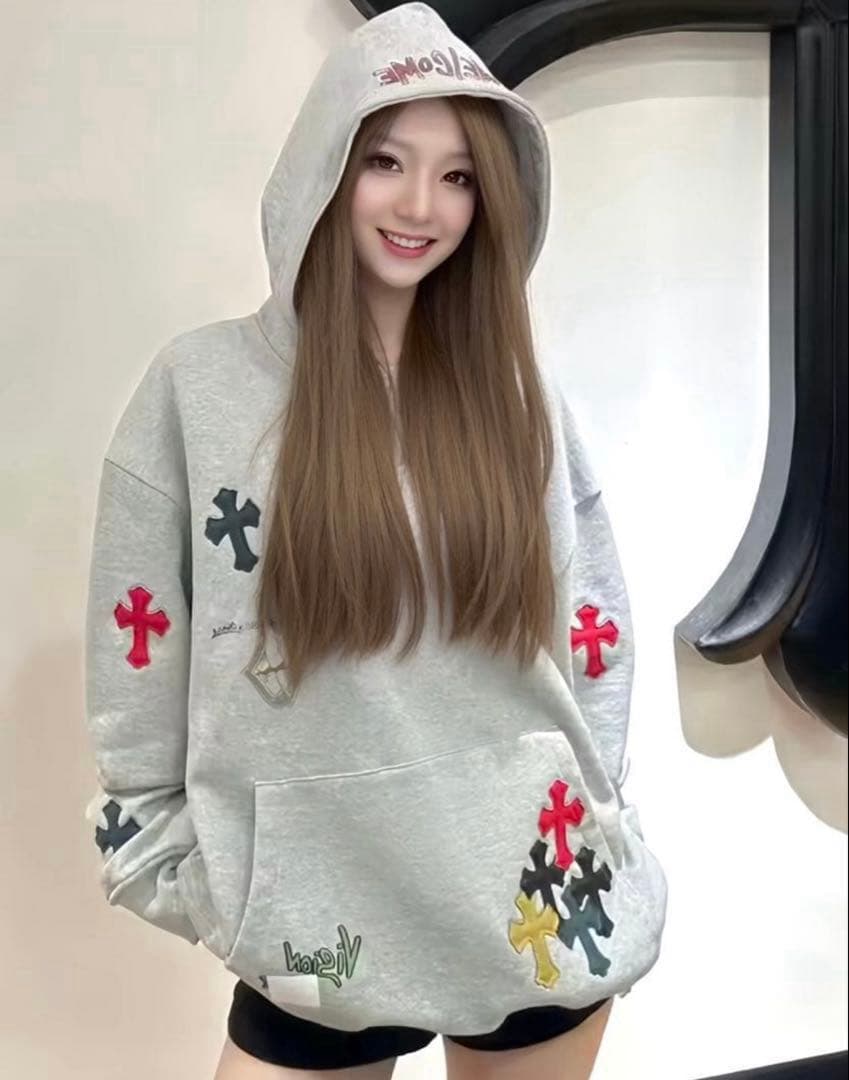 大人気⭐︎クロムハーツグレー パーカー