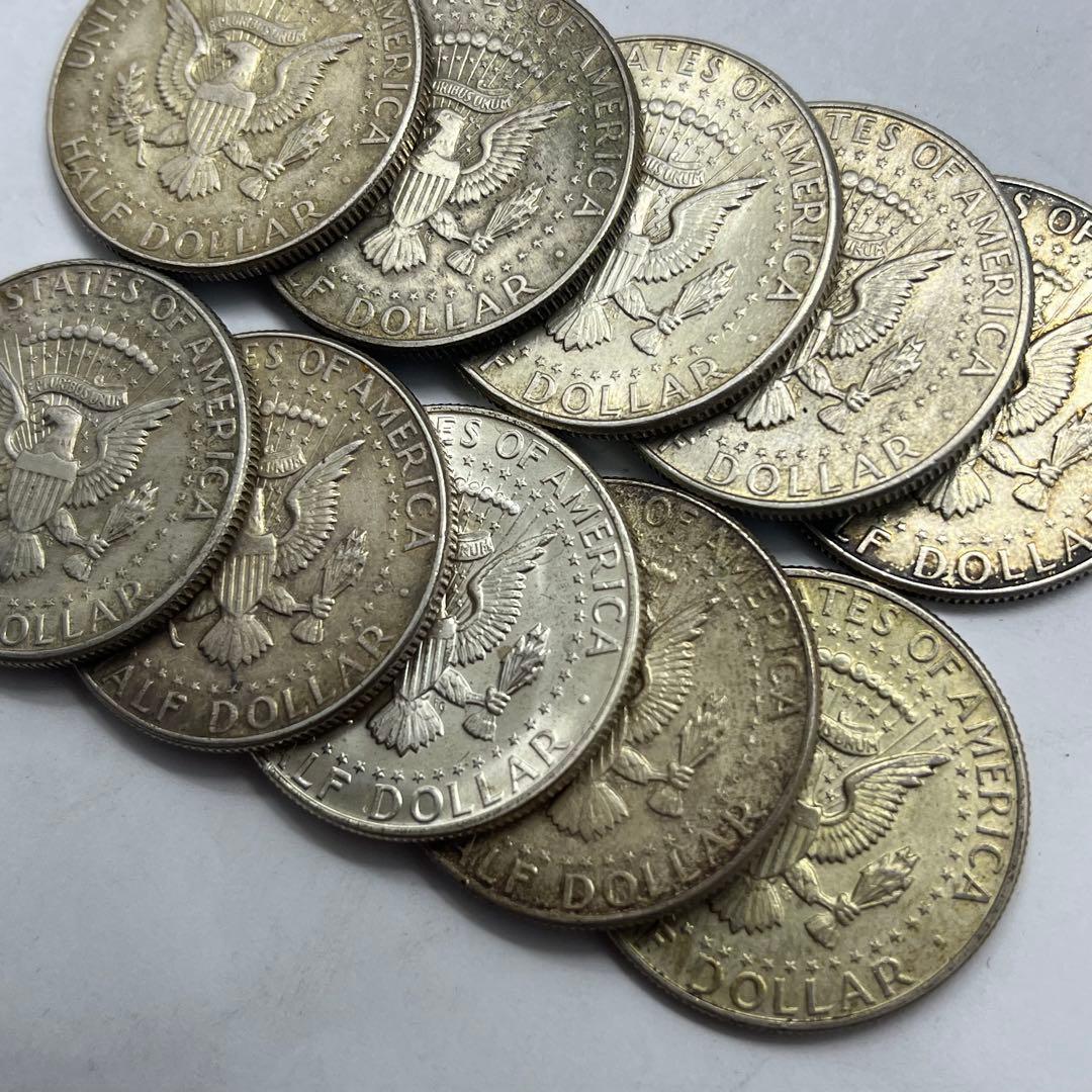 1964年 ケネディ ハーフダラー ドル 50セント 10枚 アメリカ銀貨