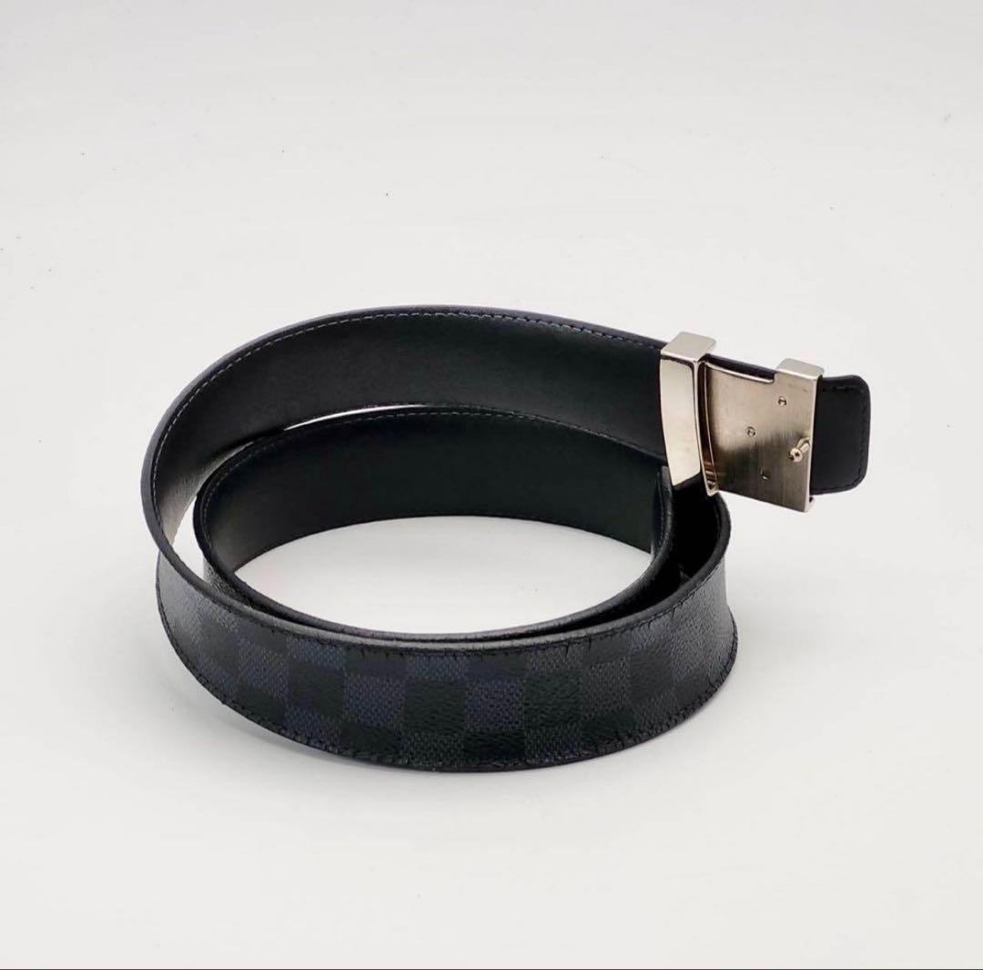 ルイヴィトン サンチュール ダミエグラフィット　ベルト　 LVロゴ　ブラック