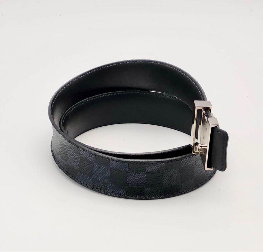 ルイヴィトン サンチュール ダミエグラフィット　ベルト　 LVロゴ　ブラック